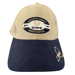 Athletic Admin State Association 1981 Baseball Cap Tan Navy NY NCAA